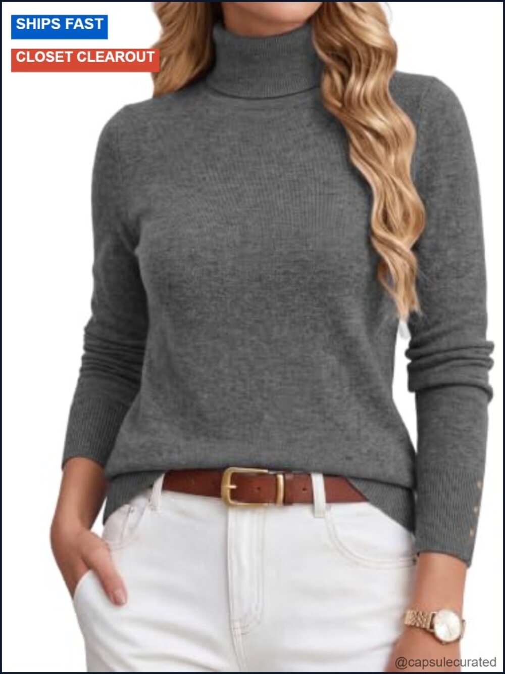 Women's Cashmere Blend Turtleneck Sweater Long Sleeve Knit Pullover